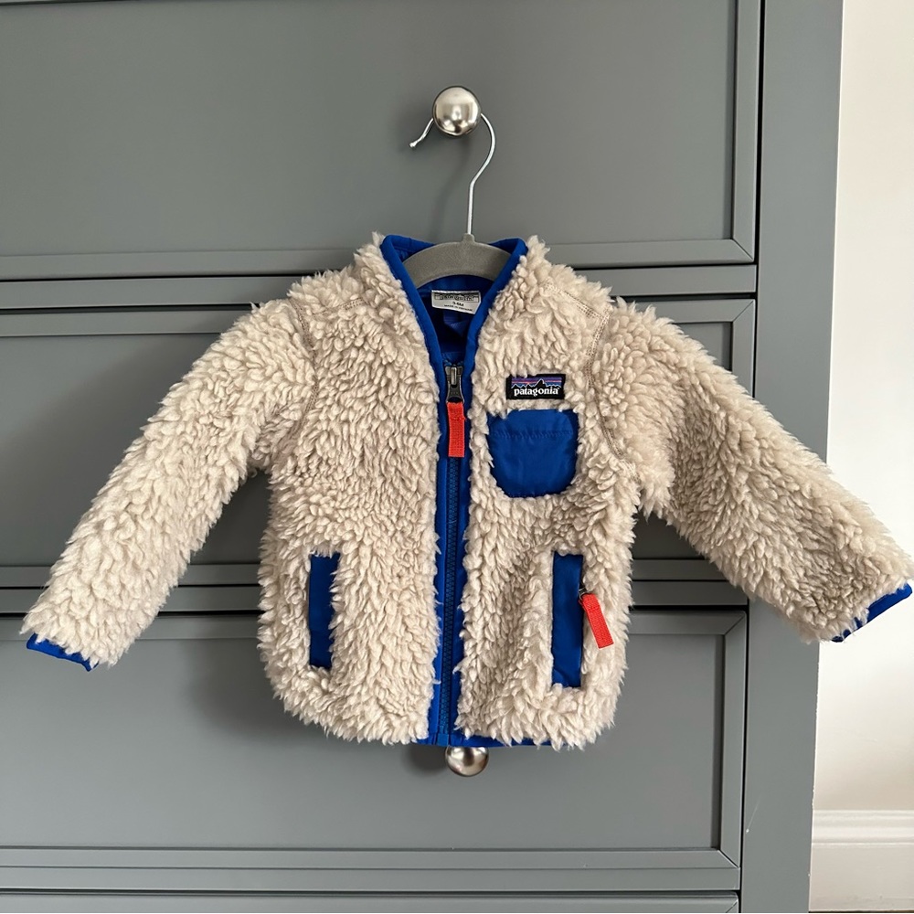 PATAGONIA BABY RETRO-X FLEECE JACKET SIZE 3-6 MONTHS